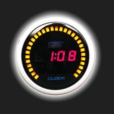 Прибор AUTO GAUGE часы /52 мм/ цифровые, с тонированным стеклом, красная подсветка - фото 41067