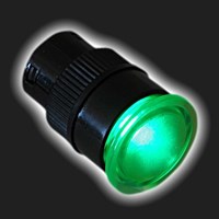 Кнопка универсальная с зелёной подсветкой