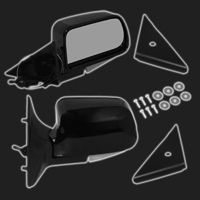 Зеркало заднего вида боковое TORINO чёрное, с повторителем поворота ВАЗ 2110-2112 (2 штуки) - фото 38877