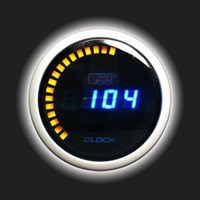 Прибор AUTO GAUGE часы /52 мм/ цифровые, с тонированным стеклом, синяя подсветка